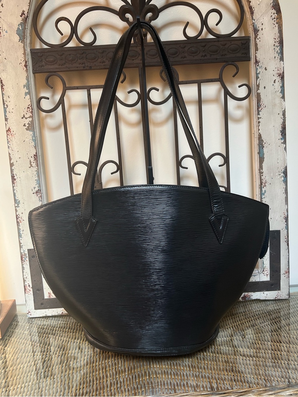 Louis Vuitton St. Jacques Large Black Epi Leather Tote Bag Refurbished 4/4/26